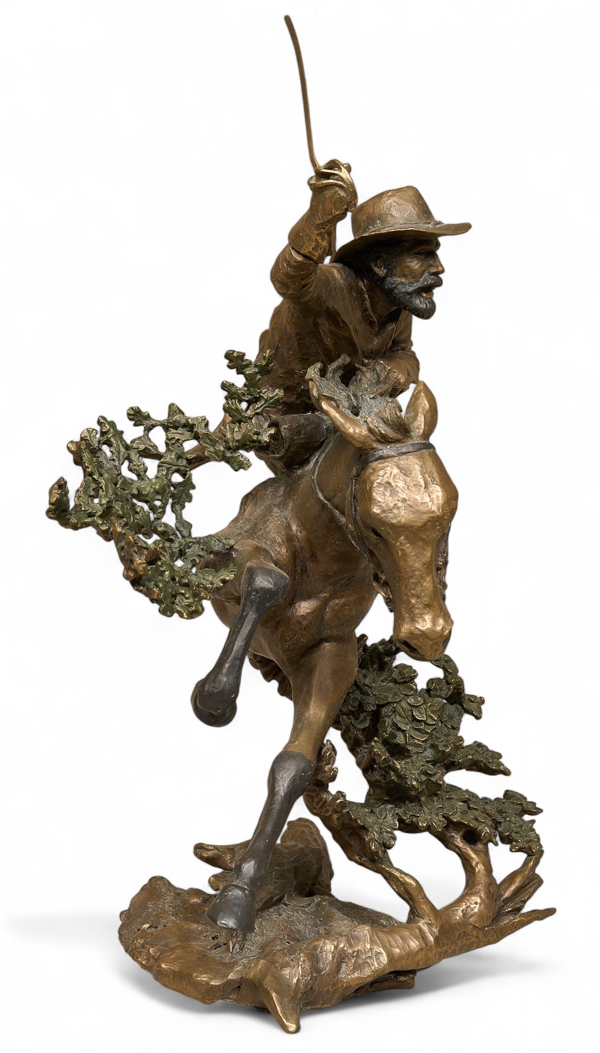 Mark Hopkins, "Break Out": Mark Hopkins (Amer., b. 1965), "Break Out", artist-cast bronze sculpture, freestanding, ed. 206/250, dated 1995 height 19 in. x width 11 in. x depth 11 in. Provenance: Originally p