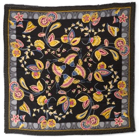 Tiffany & Co. Black Floral Shawl