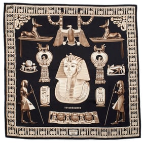 Hermes Tutankhamun Silk Scarf