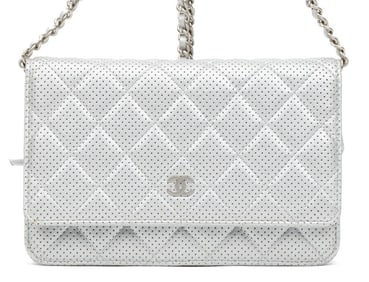 Chanel Ltd. Ed. Perforated Wallet on Chain Shoulder Bag