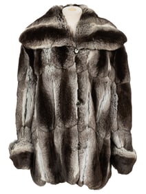 Hooded Chinchilla Jacket