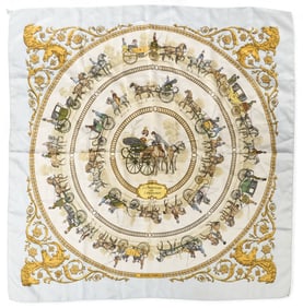 Hermes, "La Promenade de Longchamp" Silk Scarf