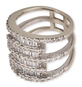 14K White Gold Diamond Ring