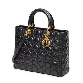 Dior Large Lady Dior Zip Shoulder Bag