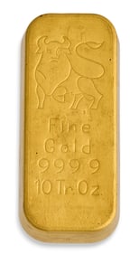Rare Vintage Merrill Lynch 10oz Solid Gold "Bull Bar"