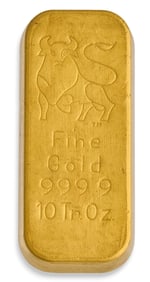 Rare Vintage Merrill Lynch 10oz Solid Gold "Bull Bar"