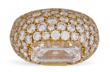 9.98ct Diamond & 18K Gold Ring
