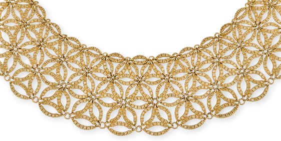 14K Diamond Bib Necklace