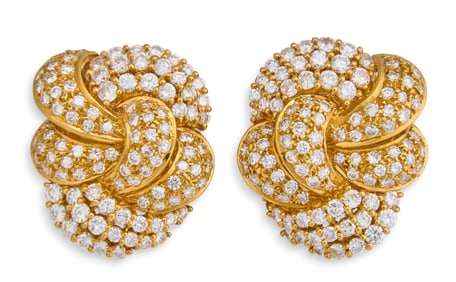 5.77ct Diamond & 18K Gold Earrings