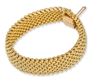 Uno Aerre 14K Weave Link Bracelet