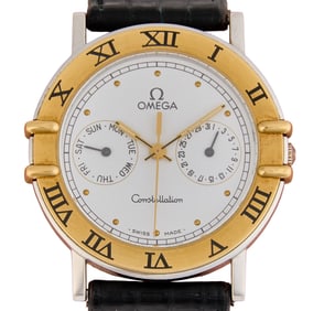 Ladies Omega Constellation Two-Tone Day Date Watch