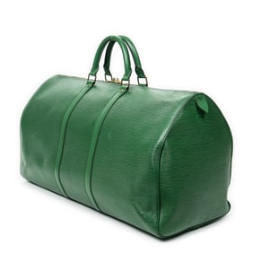 Louis Vuitton Keepall Black Stitching 55 Travel Bag