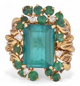 18K Emerald Ring