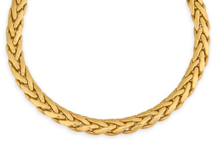 Vintage 18K Ruby & Onyx Necklace