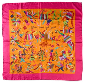Hermes "Zin Tini Ya Zue" Silk Scarf