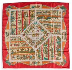 Hermes "A la Gloire de Guillaume" Silk Scarf