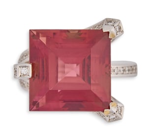 18K Gemstone Diamond Ring