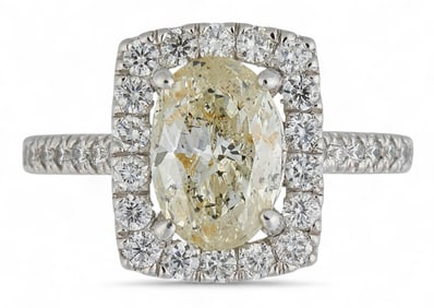 Platinum Canary Diamond Ring