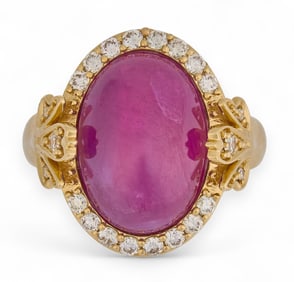 14K Ruby & Diamond Ring