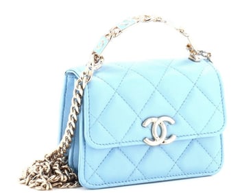 Chanel Coco Enamel Top Handle Flap Crossbody Shoulder Bag