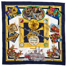 Hermes The Original New Orleans Creole Jazz Silk Scarf