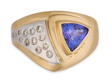 14K Diamond Tanzanite Ring