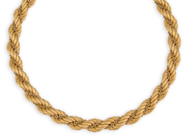 Italian 14K Gold Rope Cable Necklace