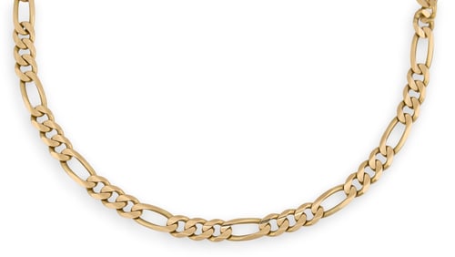 14K Yellow Gold Figaro Chain Necklace
