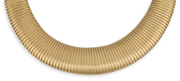 Vintage 14k Gold Strech Collar Necklace