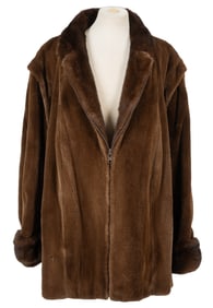 Brown Sheared Mink Jacket