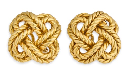 Bucherer 18K Gold Knot Earrings