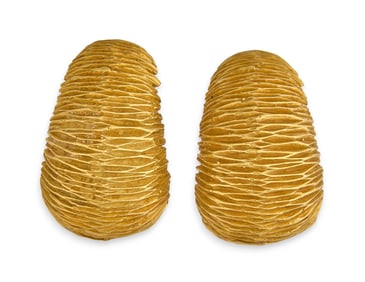 Vintage Tiffany & Co. 18K Gold Textured Earrings