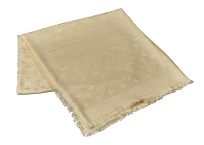Louis Vuitton Ecru Monogram Classic Shawl