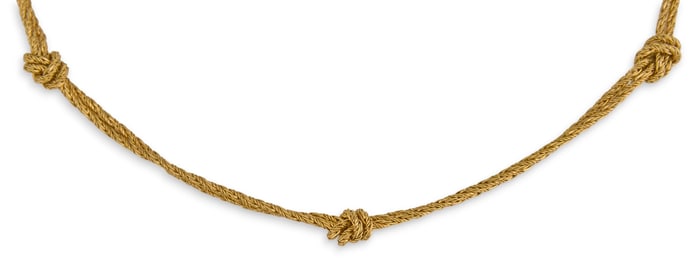 Vintage Tiffany & Co. 18K Gold Rope Knot Necklace