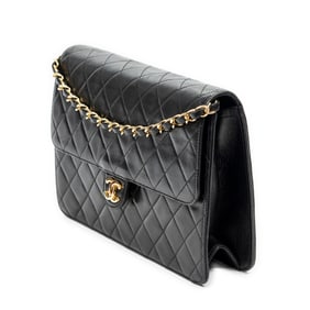 Chanel Push Lock Straight Flap Shoulder Bag