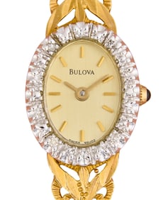 14K Bulova Diamond Watch