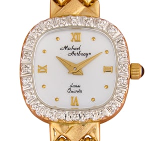 14K Michael Anthony Diamond Watch