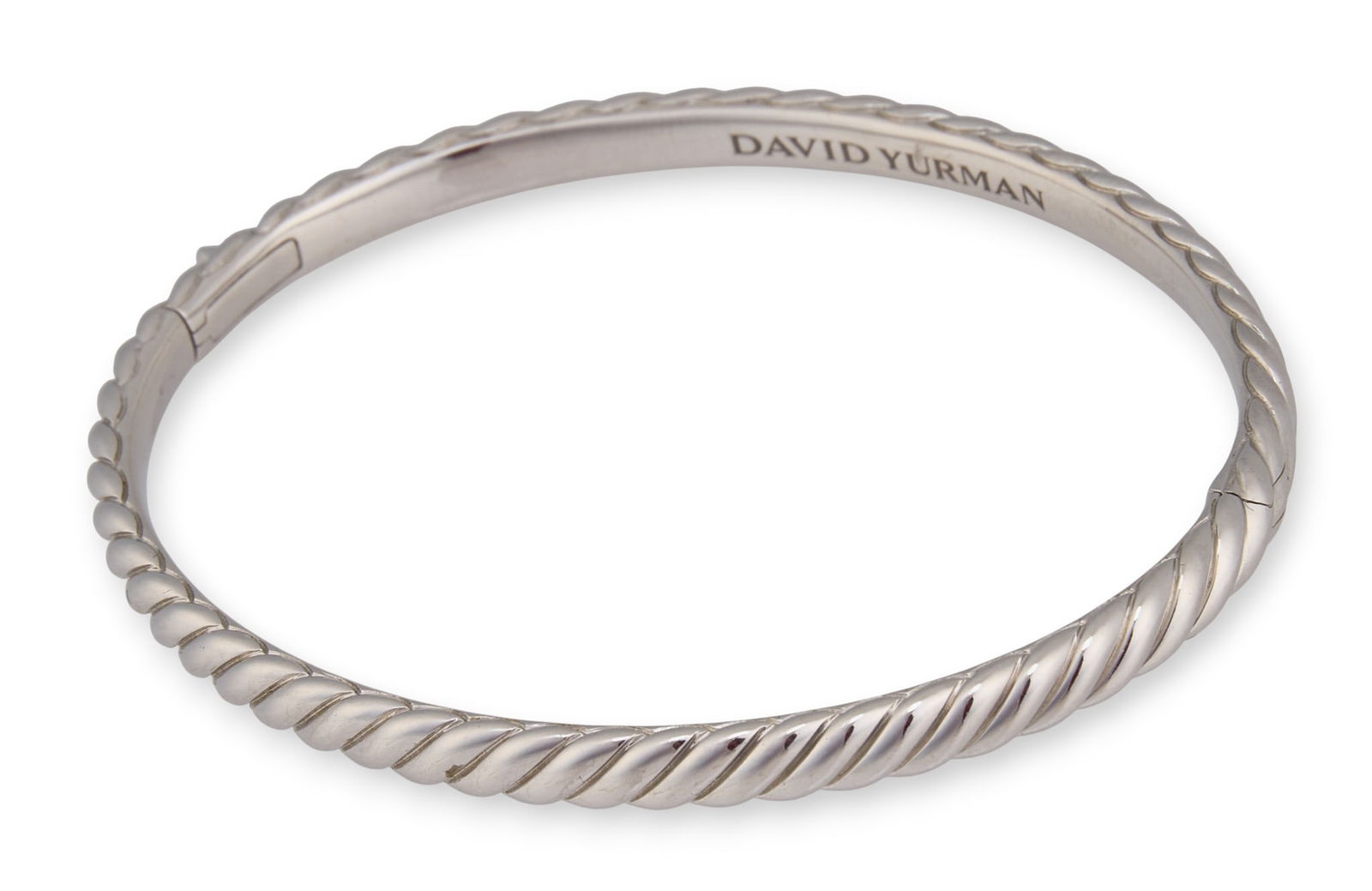 David Yurman 18K White Gold Cable Bracelet (1 of 6)