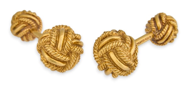 Tiffany & Co. Schlumberger 18K Gold Knot Cufflinks