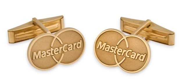Vintage Tiffany & Co. "MasterCard" 14K Cufflinks