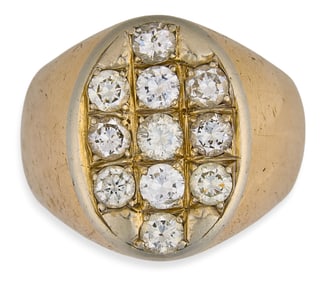 Men's 14K Pave Diamond Ring