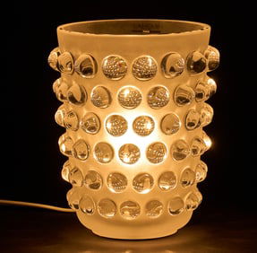 Lalique "Mossi" Crystal Table Lamp