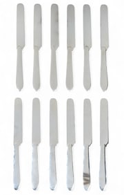 (12) Tiffany & Co. Sterling Silver Fish Knives