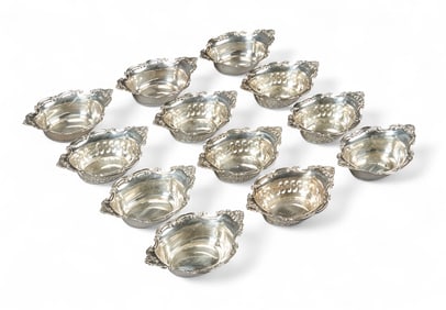 (12) Sterling Silver Nut Dishes