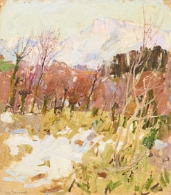 Leon Gaspard, Edge of Forest with Mountain