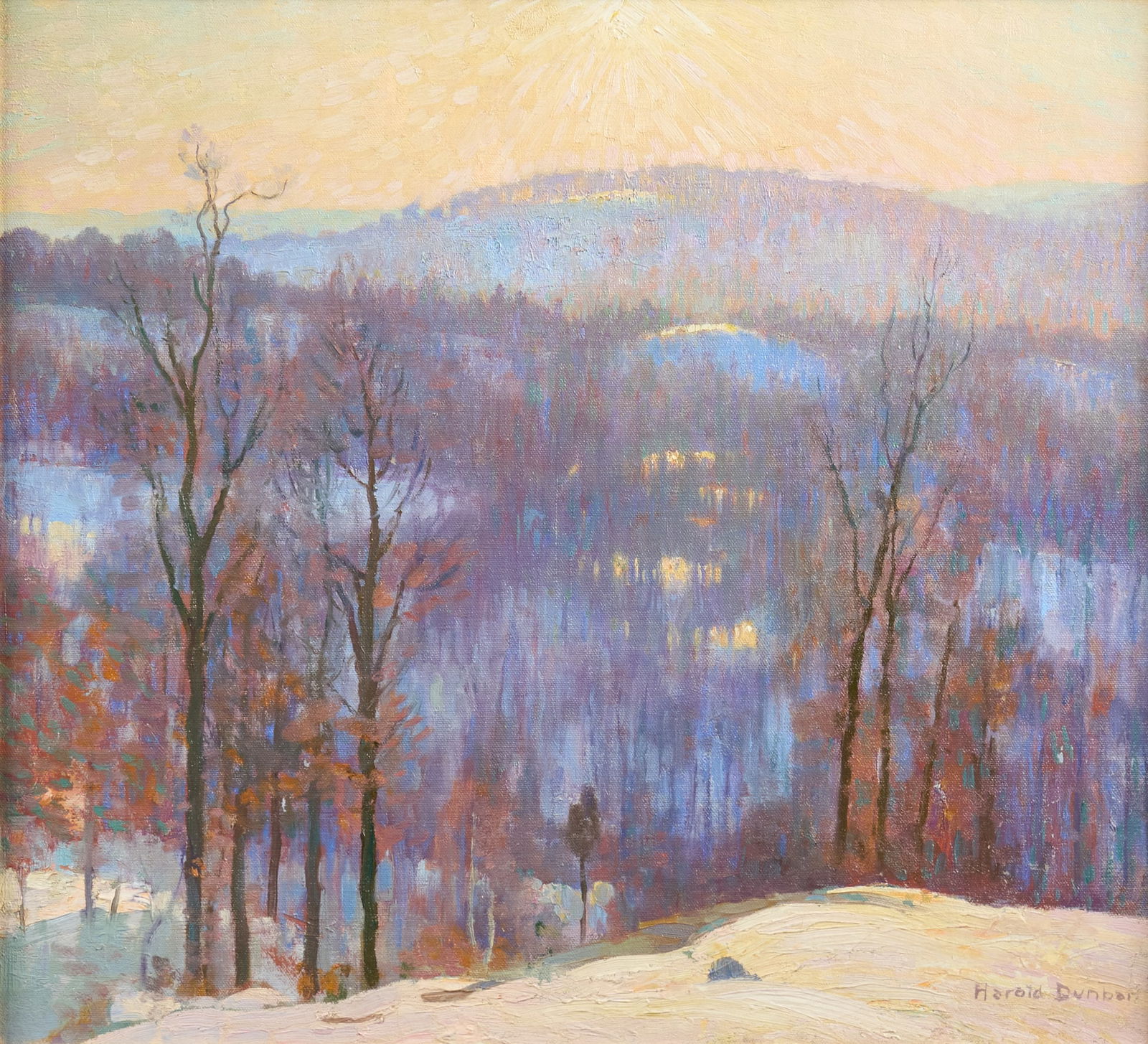 Harold Dunbar, "Looking Toward Waltham from Belmont Hill" (1 of 5)