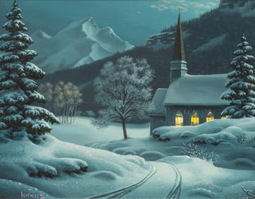 Mark Keathley, Winter Landscape with Church