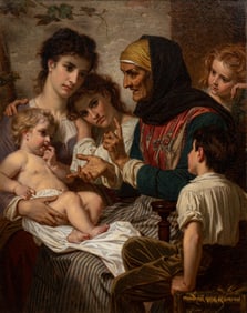 Hugues Merle, Family Scene
