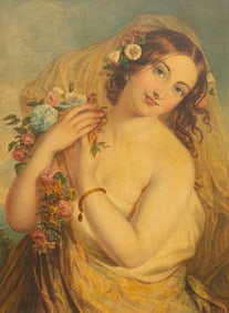 Lady's Portrait in Ornate Frame