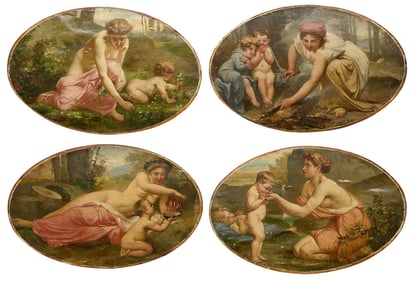 (4) French 19th C. Allegorical Scenes